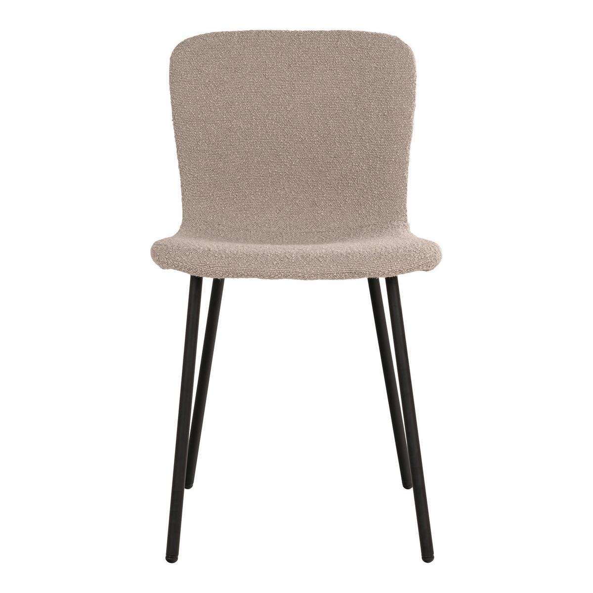 Stuhl-Set Halden 2er-Set Beige/Schwarz - Beige/Schwarz, MODERN, Textil/Metall (44/81/52cm) - MID.YOU