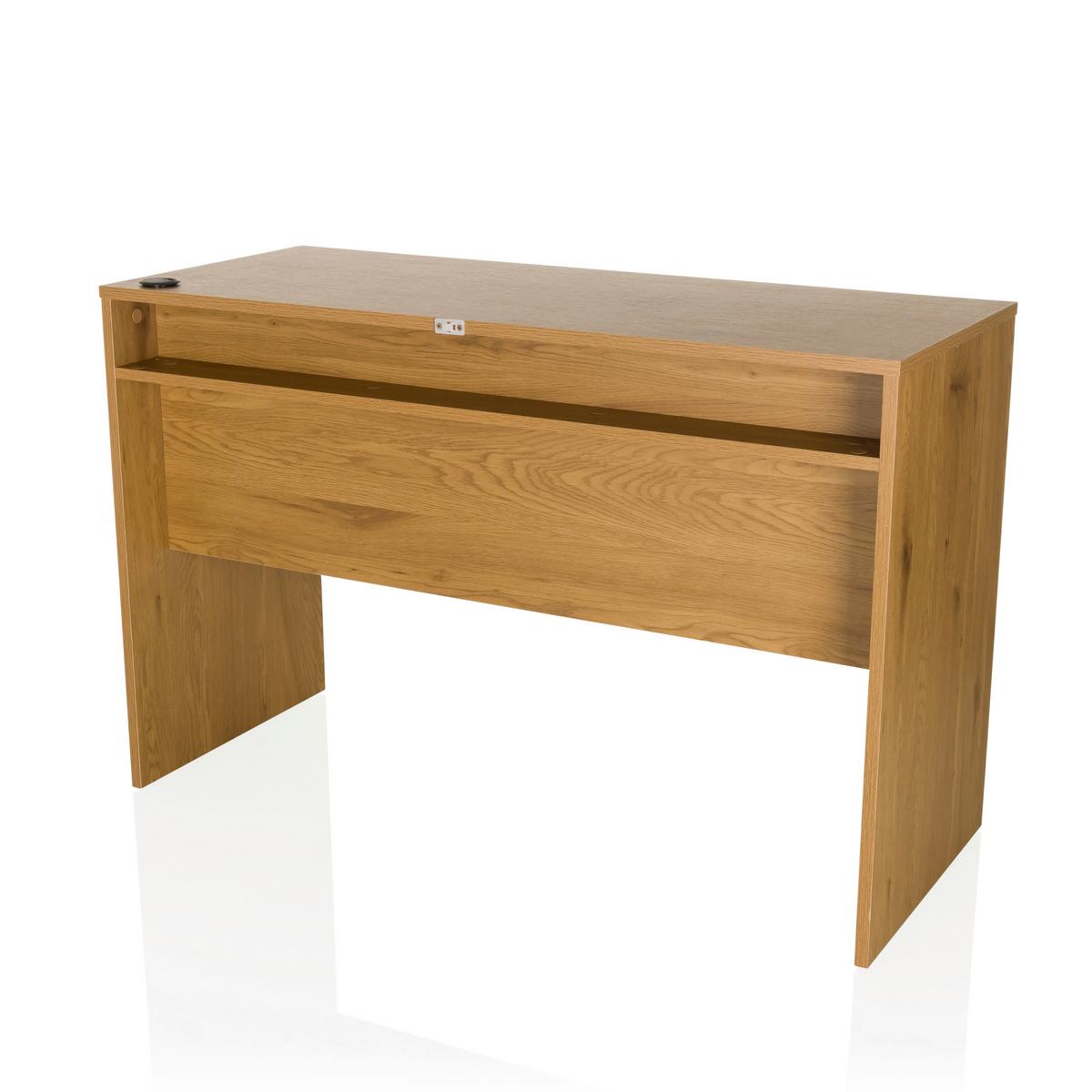 Pisalna Miza Berga, Bela, Barva Hrasta - barve hrasta/bela, Moderno, leseni material (120/50/78cm) - MID.YOU