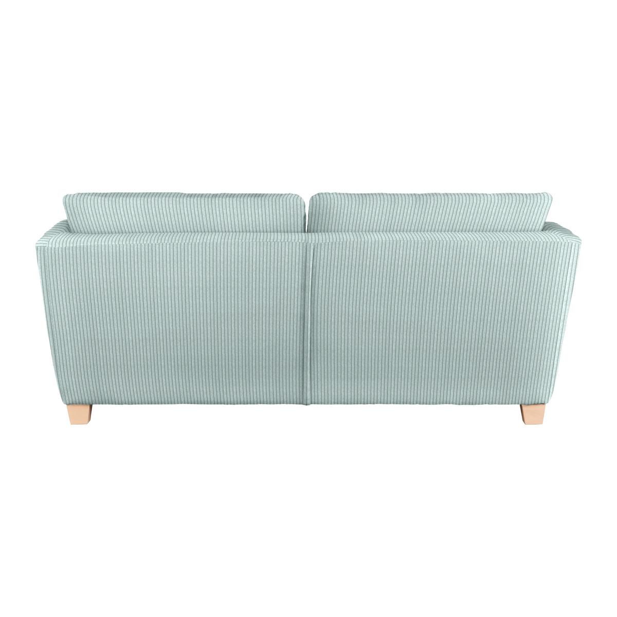3-Sitzer-Sofa Devado Hellblau Cord - Naturfarben/Hellblau, Holz/Textil (216/70-85/95cm) - Mömax