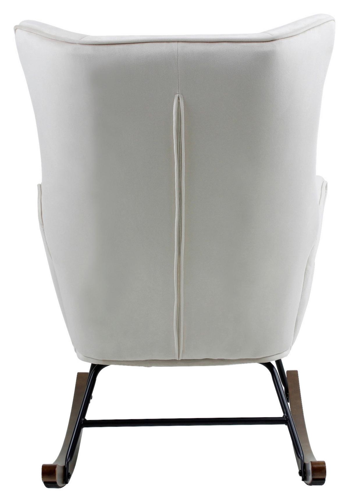 Schaukelstuhl Bryana Beige Polyester - Beige, Design, Holz/Kunststoff (68/97/88cm) - Kayoom