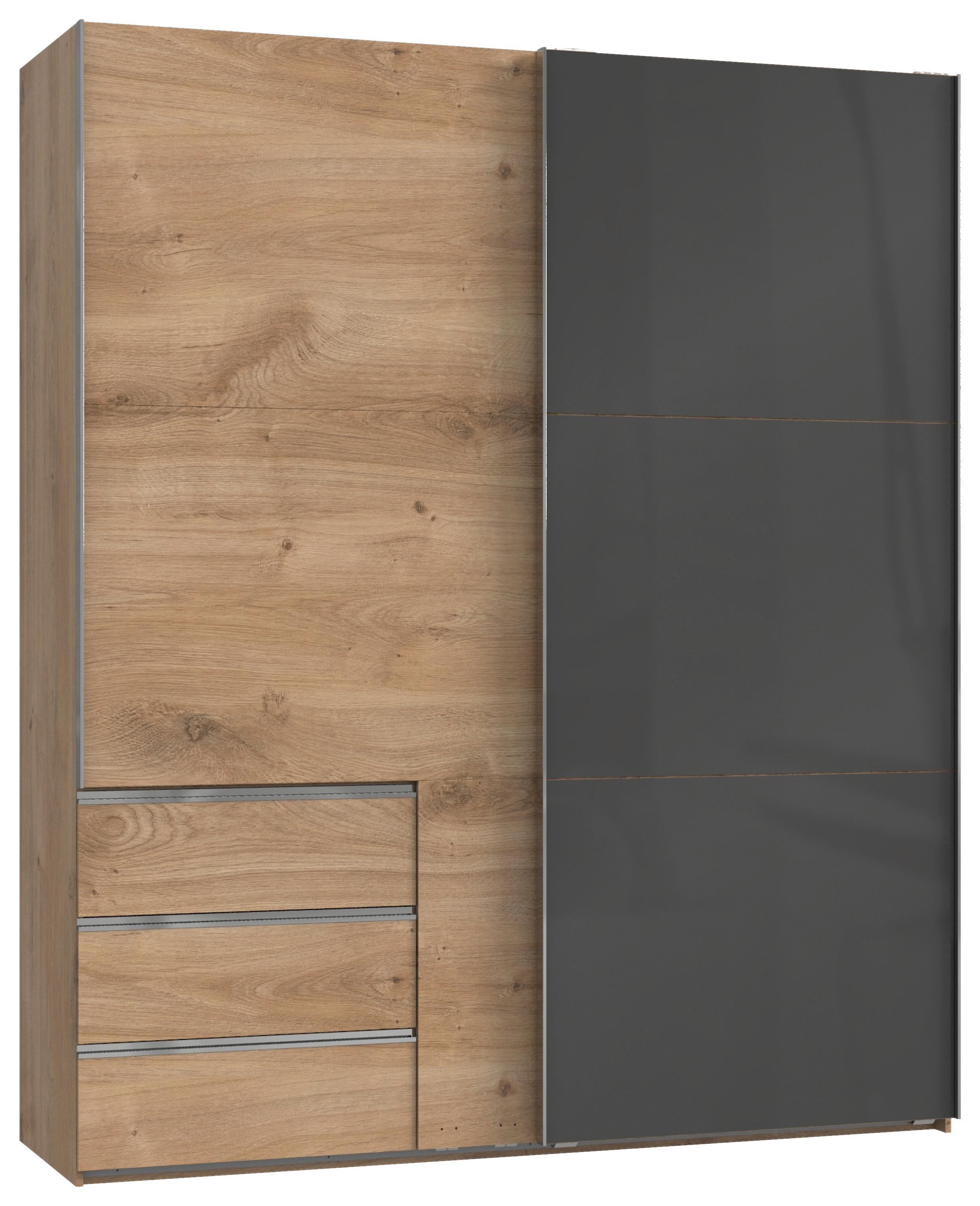 Ormar S Kliznim Vratima Level 36c - siva/boje hrasta, Moderno, drvni materijal (200/236/65cm) - Modern Living