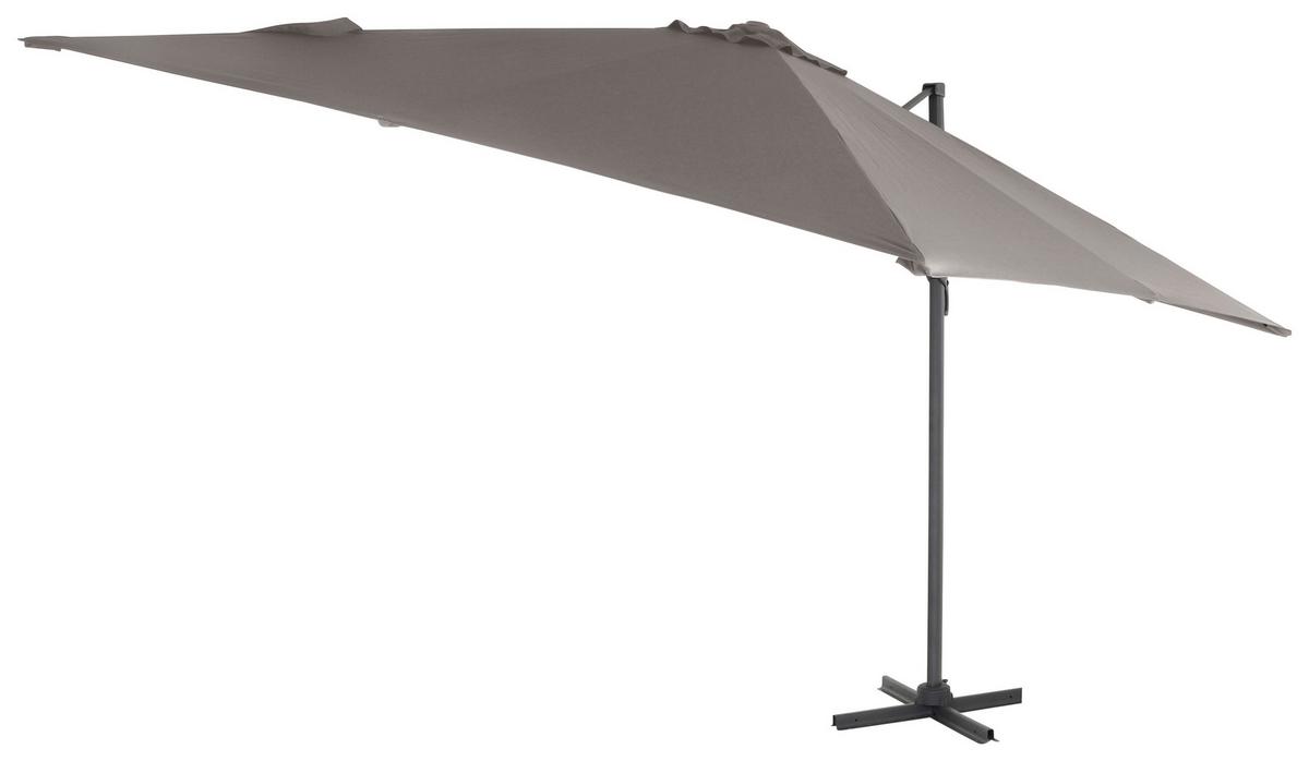 Ampelschirm California N+ B: 300 H: 263 cm Anthrazit/Taupe - Taupe/Anthrazit, KONVENTIONELL, Textil/Metall (300/300cm) - Siena Garden