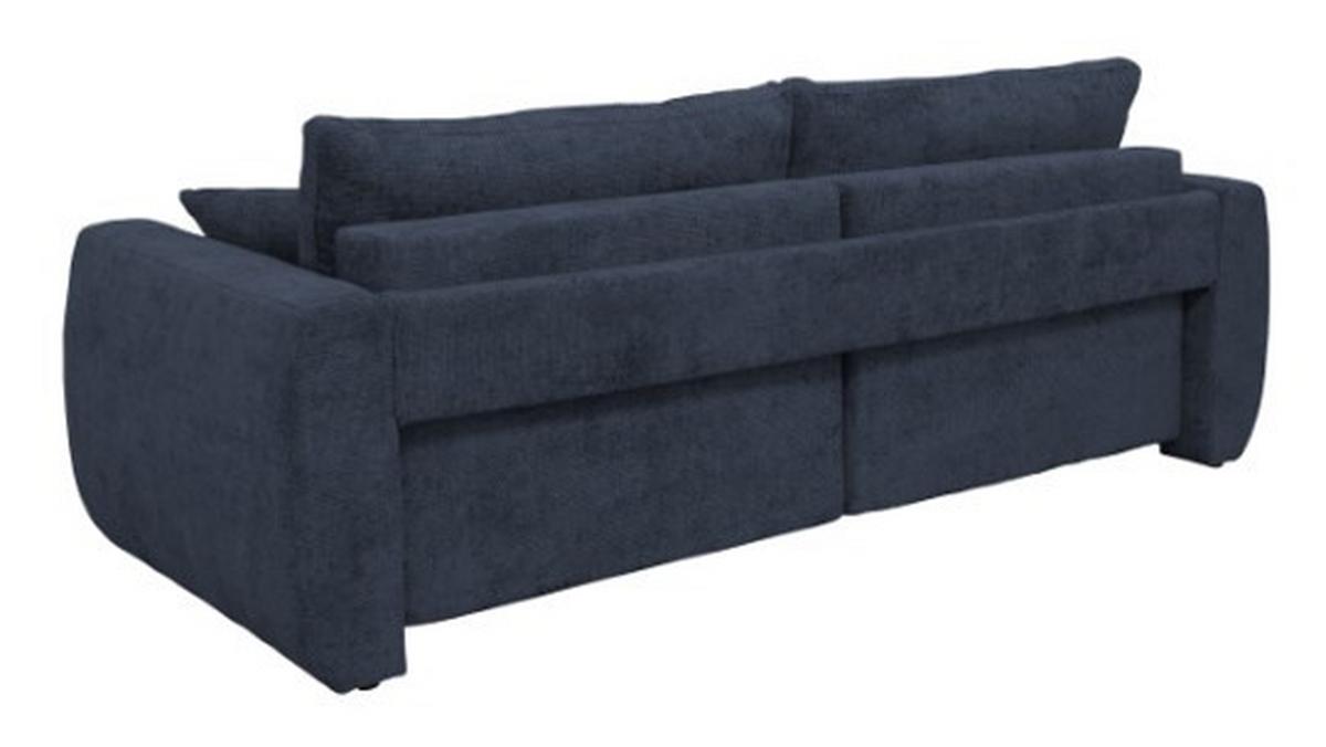 Canapea extensibila BALI - albastru închis/gri, Modern, lemn/textil (245/74-90/104cm) - Luca Bessoni