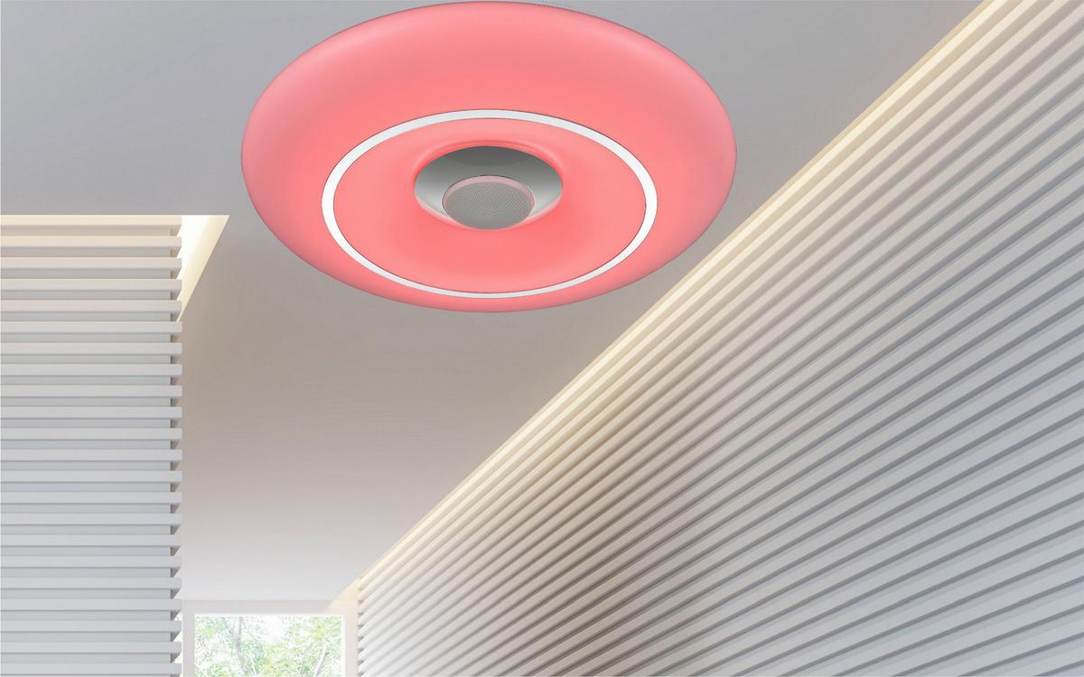 LAMPA SUFITOWA LED COOL *SBN*SH* - biały/kolor chromowy, Lifestyle, tworzywo sztuczne/metal (39/7cm) - Novel