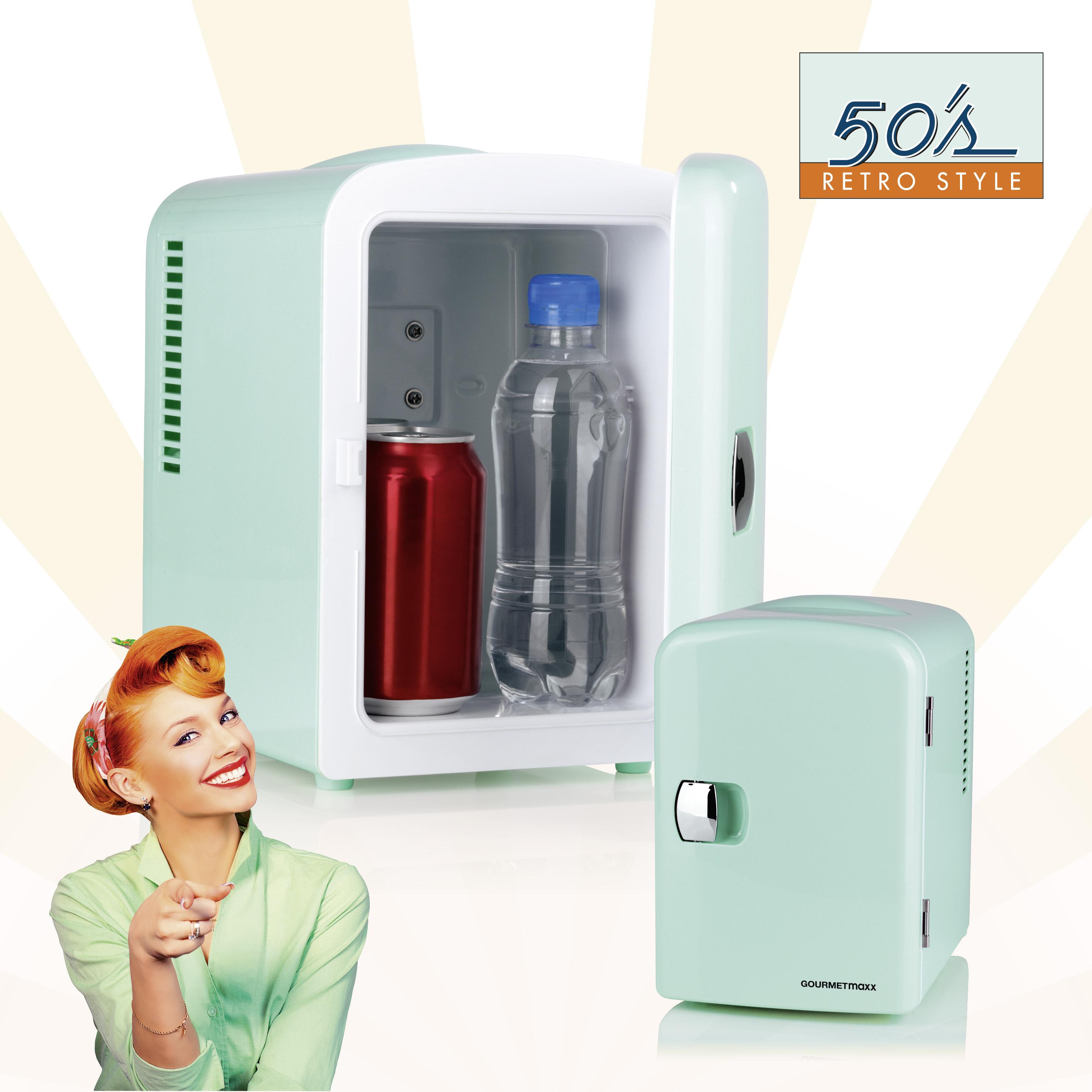 Minikühlschrank Retro in Mintgrün - Mintgrün, LIFESTYLE, Kunststoff (30,5/21,5/30cm) - TV - Unser Original
