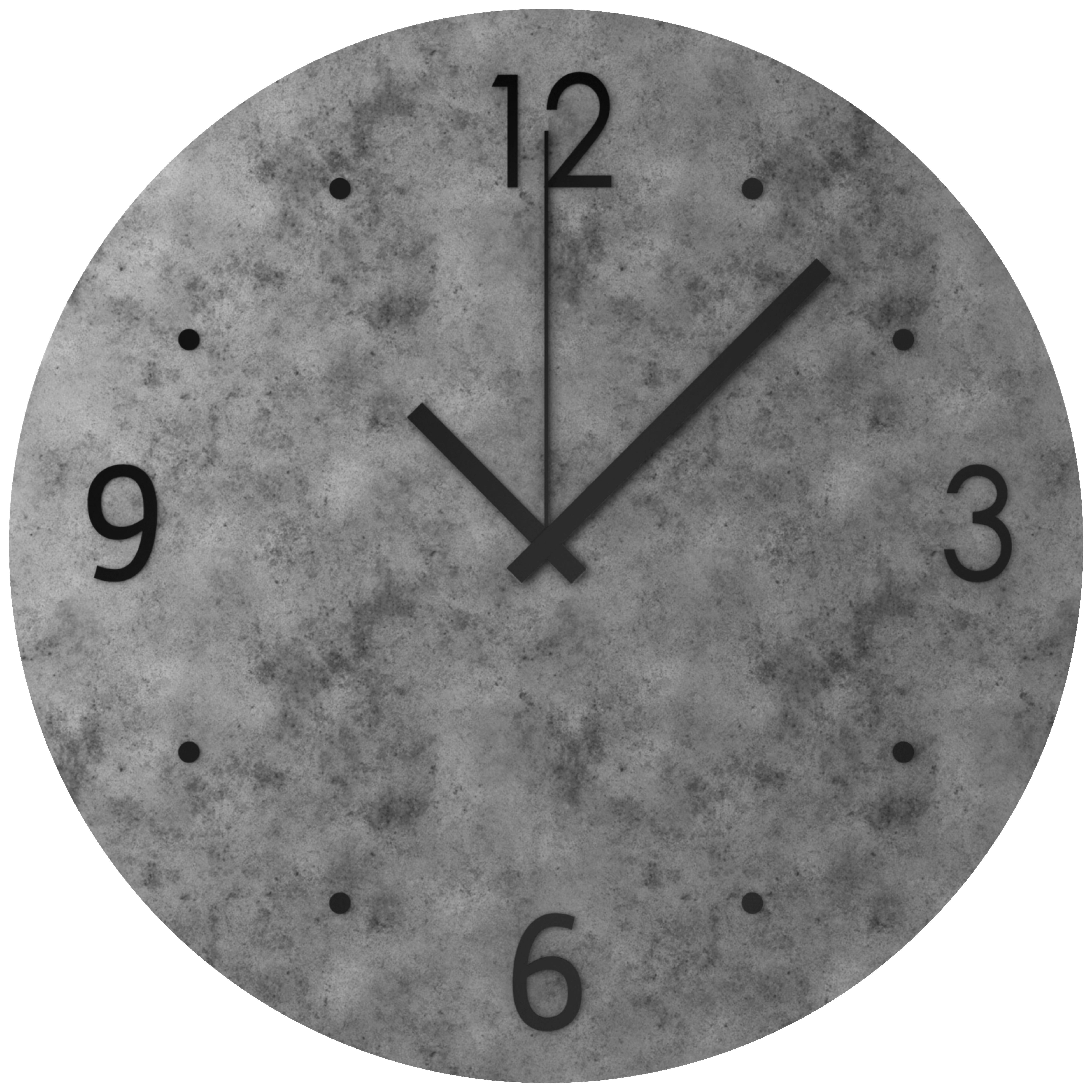 Wanduhr Kelly Ø ca. 50,8cm - Grau, Papier/Holzwerkstoff (50,8cm) - Premium Living