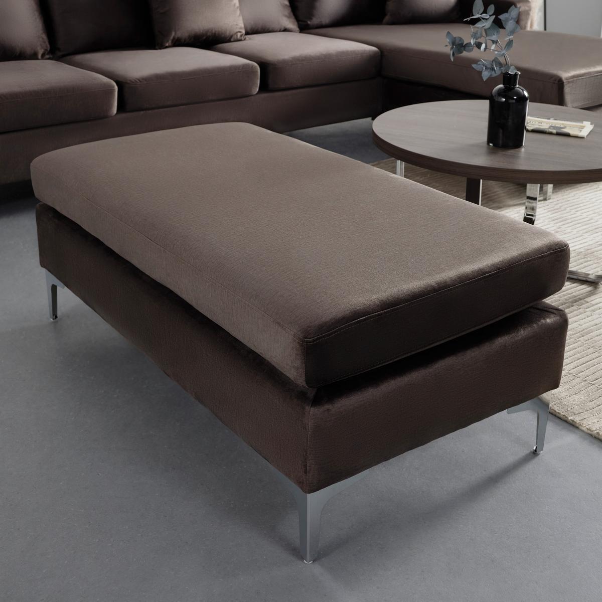 Sarokkanapé Alondra - barna, Modern, textil/fa (287/182/80cm) - Bessagi Home