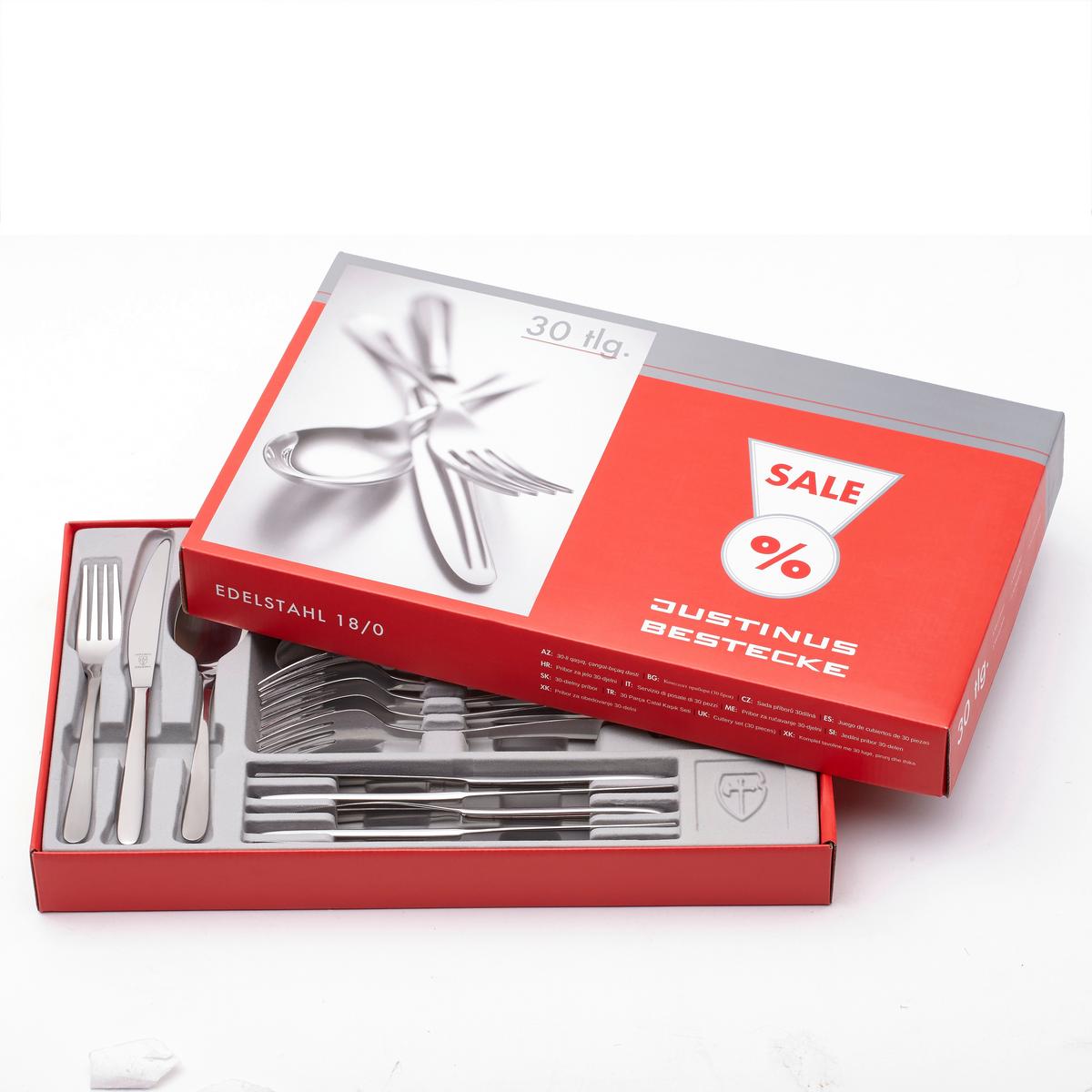 ZESTAW SZTUĆCÓW 630-430 - kolor stalowy, Basics, metal - Justinus