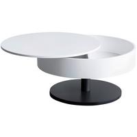 Stolić Suvos - bijela/crna, Moderno, drvni materijal/metal (79/79/40cm) - Premium Living