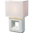 Tischleuchte Quadro, max. 40 Watt - Weiß, Keramik/Textil (17/12/28cm) - MÖMAX modern living