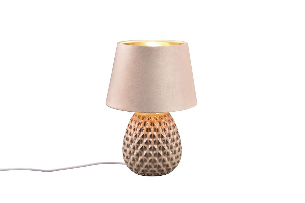 LAMPA STOŁOWA R51531944 ARIANA - beżowy, Konventionell, tkanina/ceramika (24/35cm)