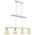 Hängeleuchte Gido in Opal, max. 40 Watt - Opal/Nickelfarben, KONVENTIONELL, Glas/Metall (80/12/180cm) - MÖMAX modern living