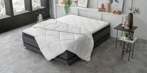 Bettdecke Anti Stresse ca. 155x220 cm Baumwolle - Weiß, Basics, Textil (155/220/3cm) - Yatas