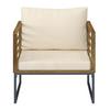 LOUNGEGRUPP SILAS - akaciefärgad/cremefärgad, Modern, metall/trä (130/85/80cm) - Bessagi Garden