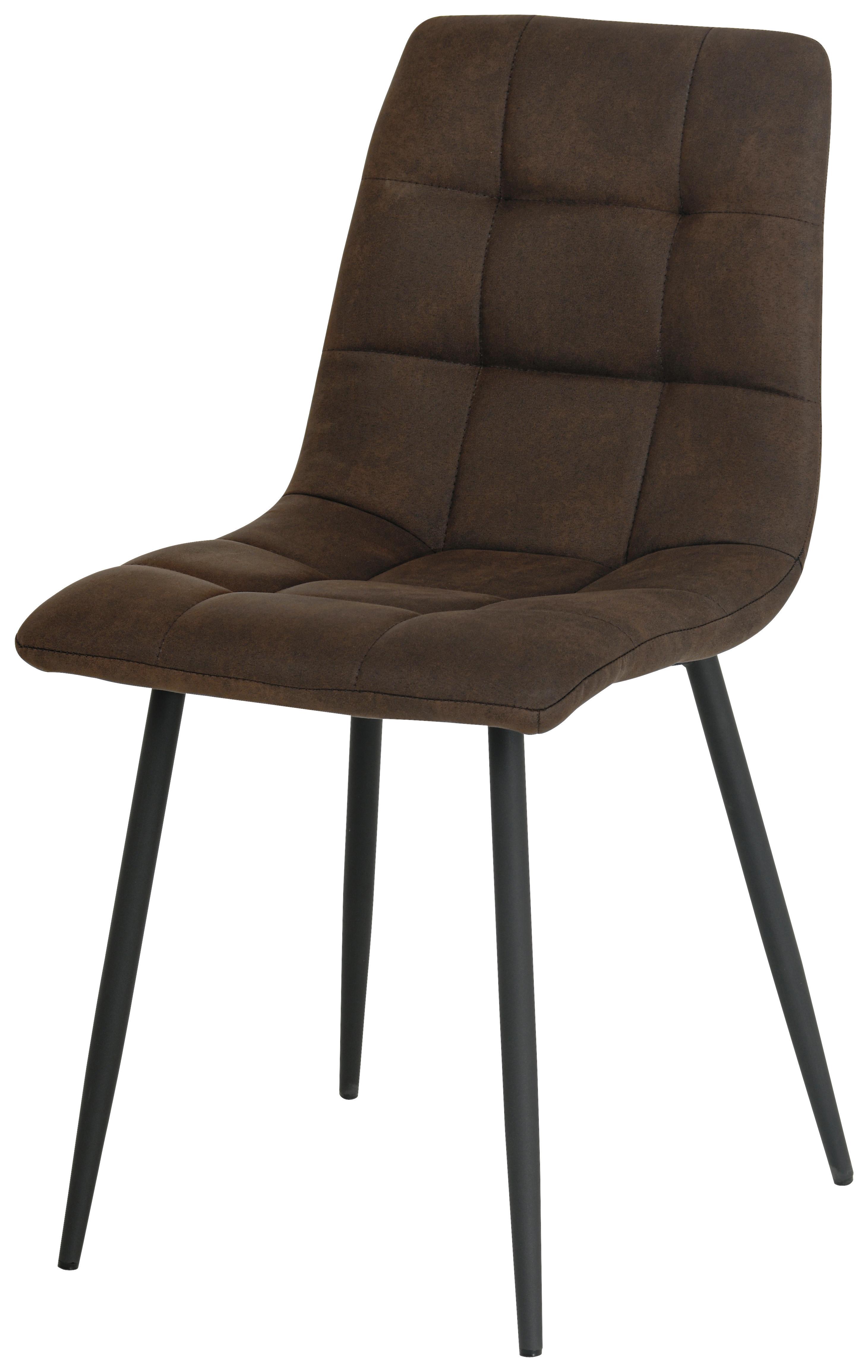 Stolica Lech - smeđa/crna, Konvencionalno, drvo/metal (45/88/55cm)