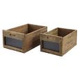 Aufbewahrungsboxen-Set in Braun, 2er Set - Holz/Holzwerkstoff (35/29/24/23/53/45cm) - PREMIUM LIVING