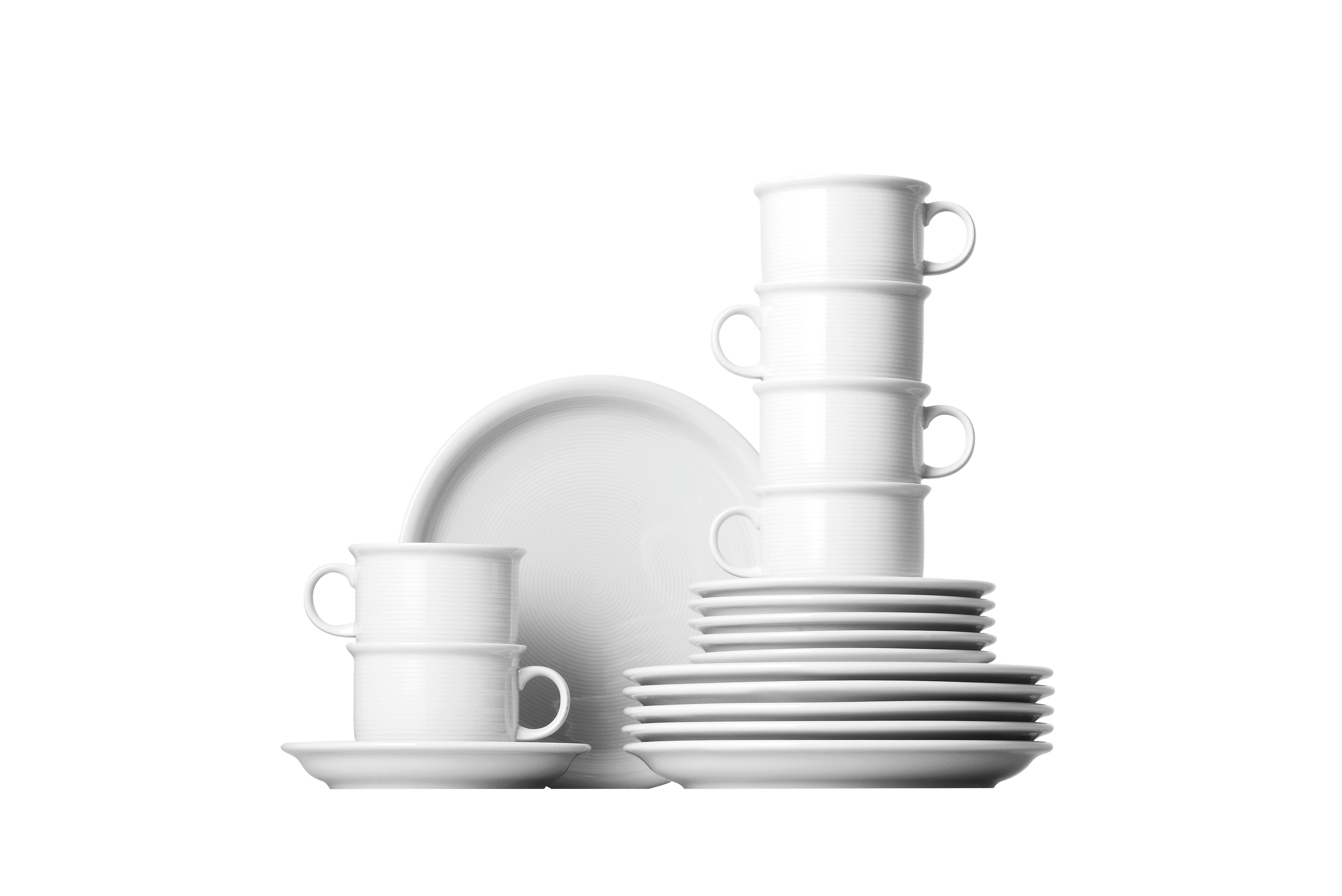 SERWIS KAWOWY TREND ROSENTHAL - biały, Basics, ceramika (31.6/28.2/31.6cm) - Thomas