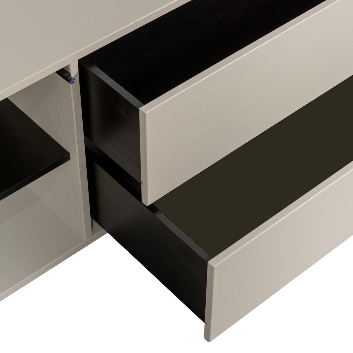 Lowboard Settle Down Grau - Grau, Design, Holz (200/45/44cm) - Livetastic