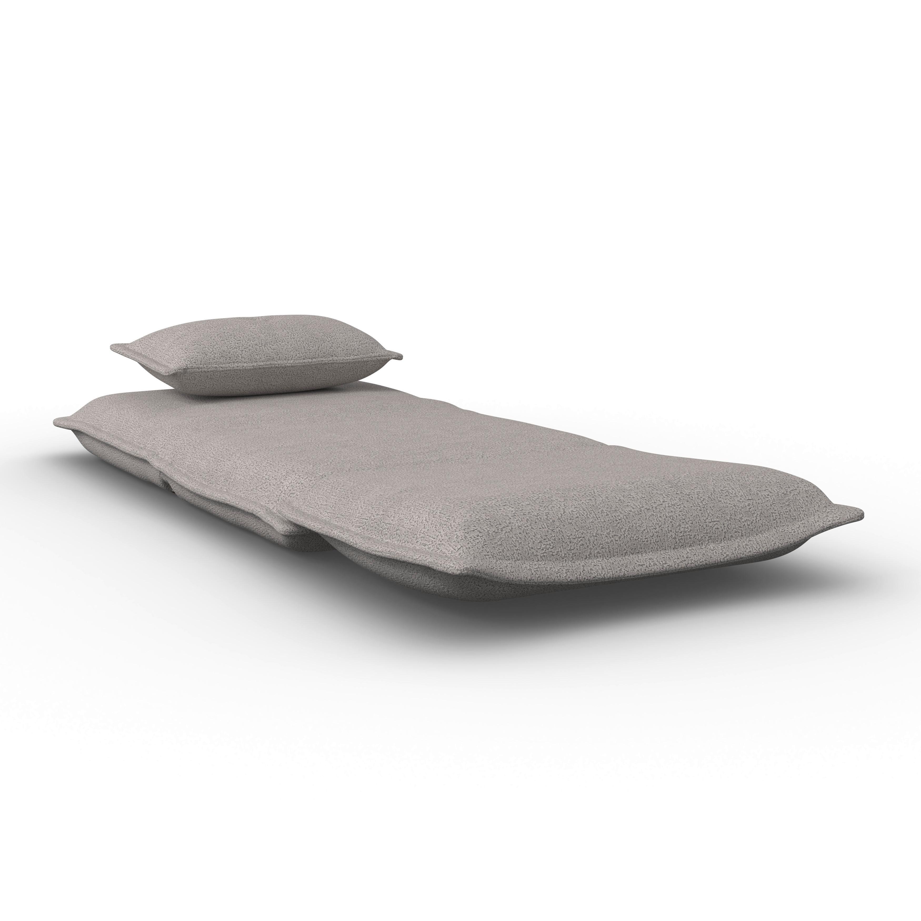 BÄDDFÅTÖLJ TAMARA - ljusgrå, Modern, metall/textil (82/31/69cm) - Bessagi Home