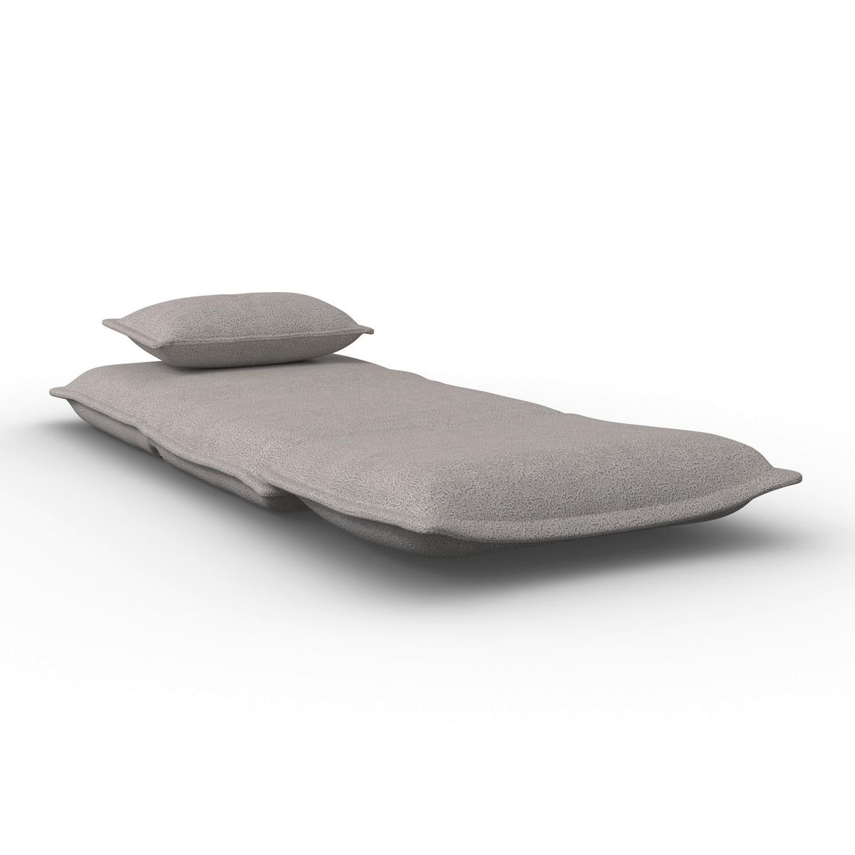 Fekvőfotel Tamara - világosszürke, Modern, textil/fém (82/31/69cm) - Bessagi Home