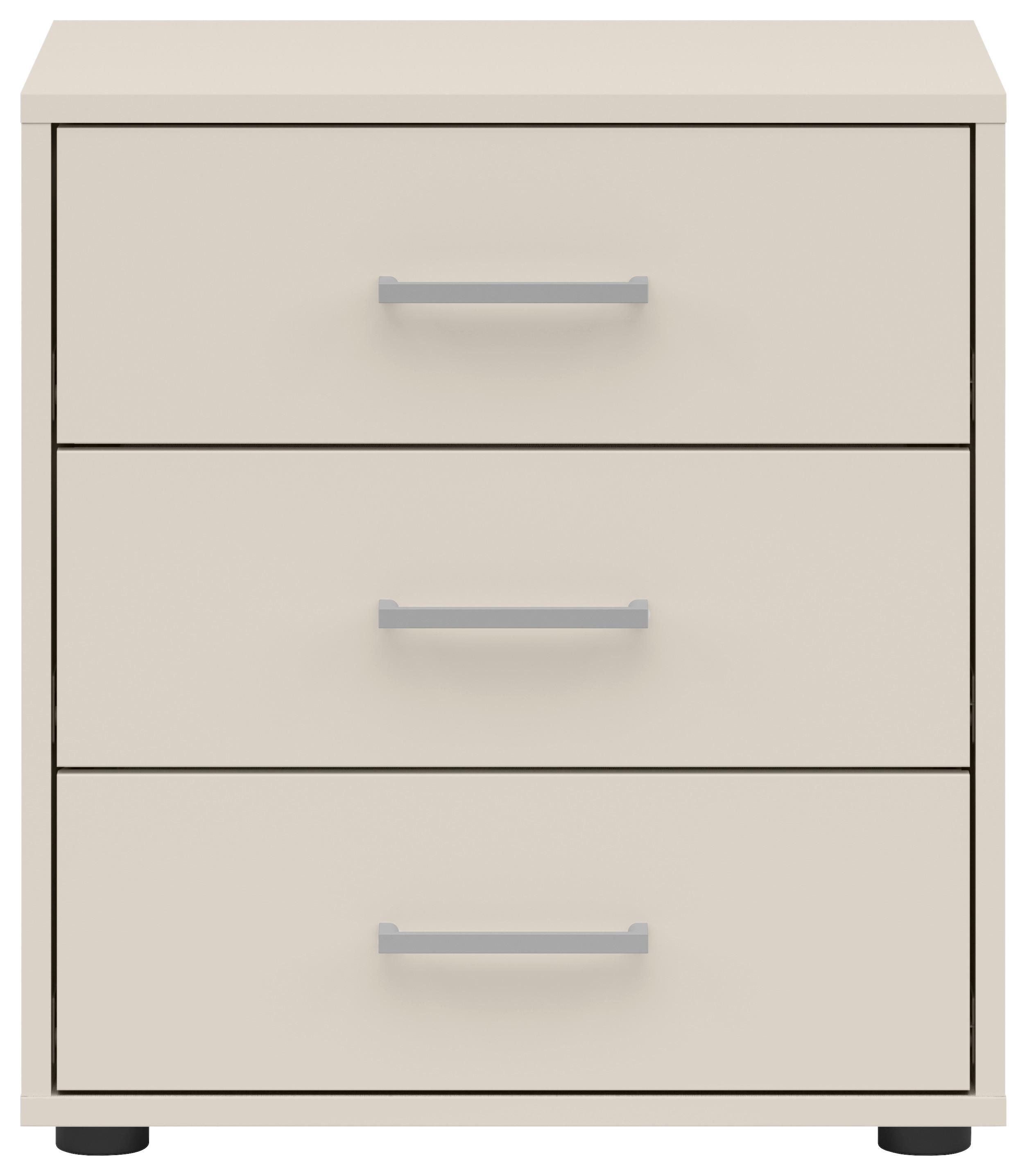 Noptieră SMART 3 - alb/cașmir, Konventionell, material pe bază de lemn (50/54/35cm)