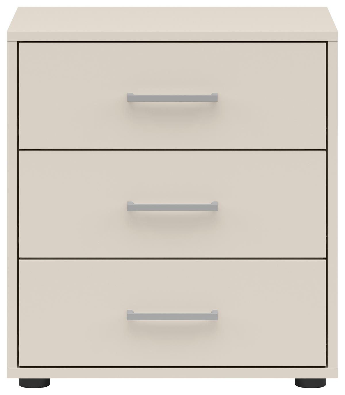 Noptieră SMART 3 - alb/cașmir, Konventionell, material pe bază de lemn (50/54/35cm)