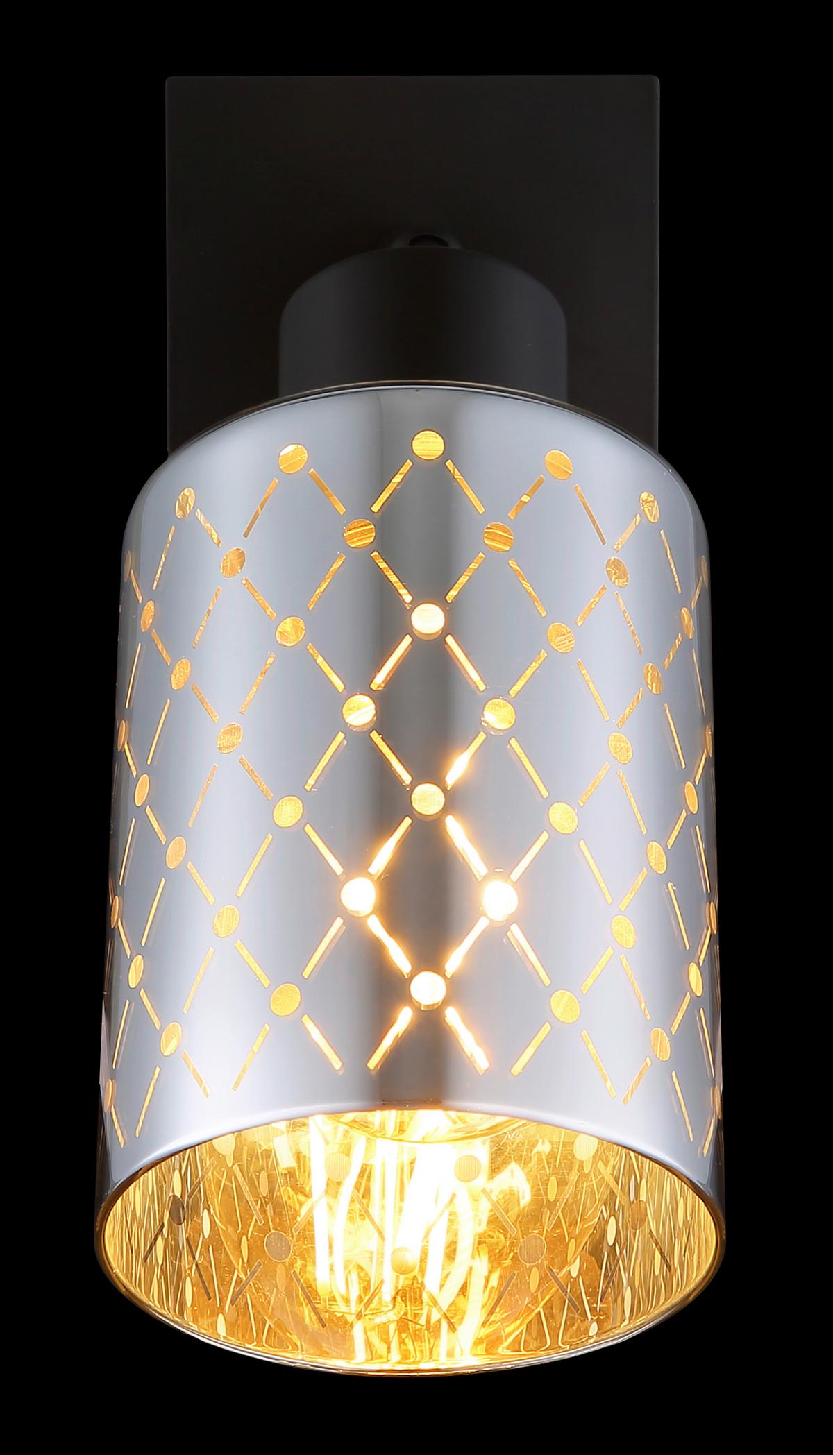 STRAHLER 54316-1  ALONSO - Klar/Chromfarben, Basics, Glas/Metall (8/16,5/20cm) - Globo