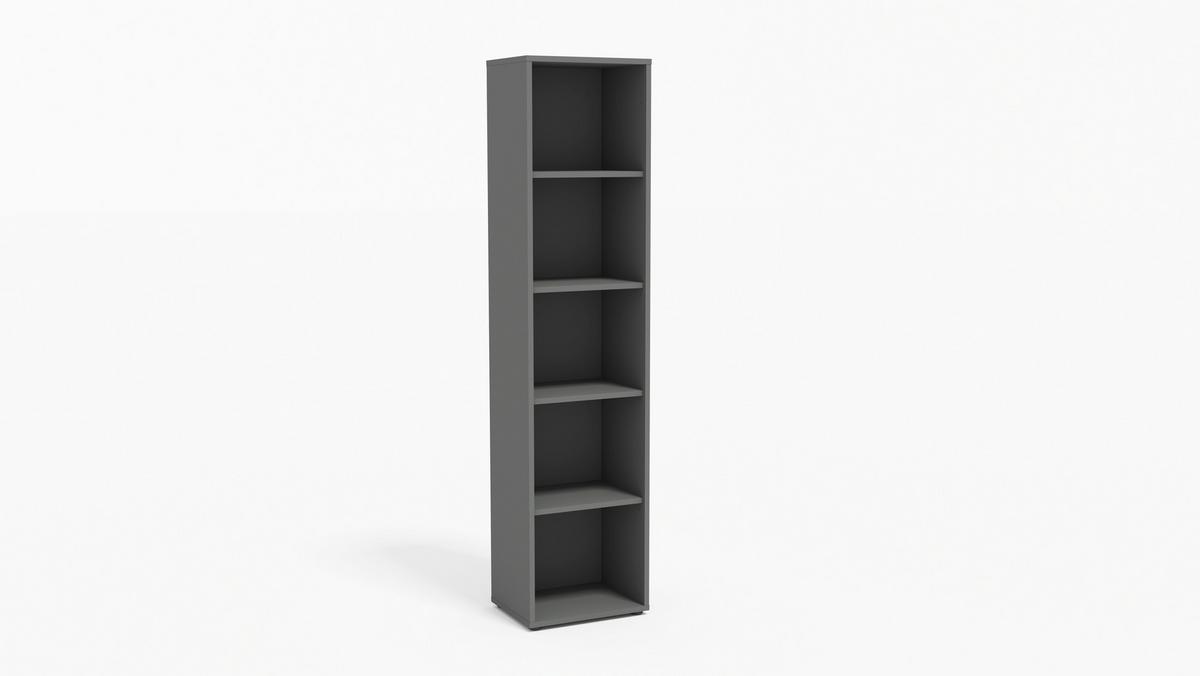AKTENSCHRANK OFFICE EDITION - SW SET 4 - Anthrazit, MODERN, Holzwerkstoff (128,5/185,6/33cm) - MID.YOU