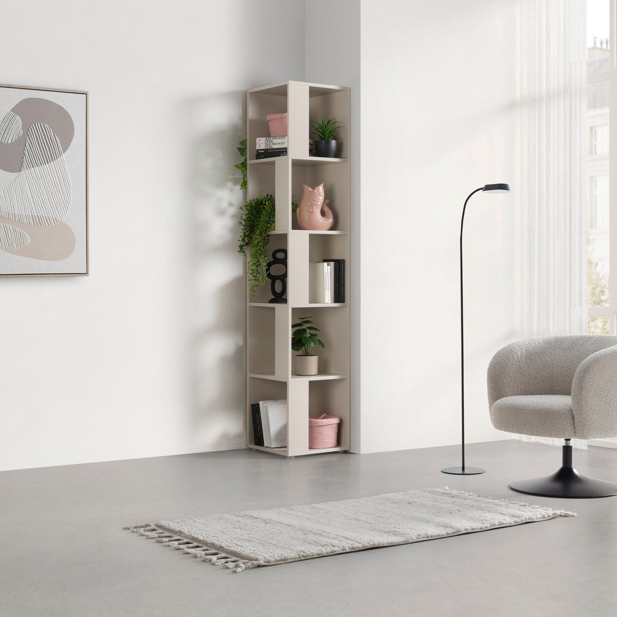 Eckregal Kornel Kaschmir - Kaschmir, MODERN, Holzwerkstoff (38/186,2/38cm) - Mömax