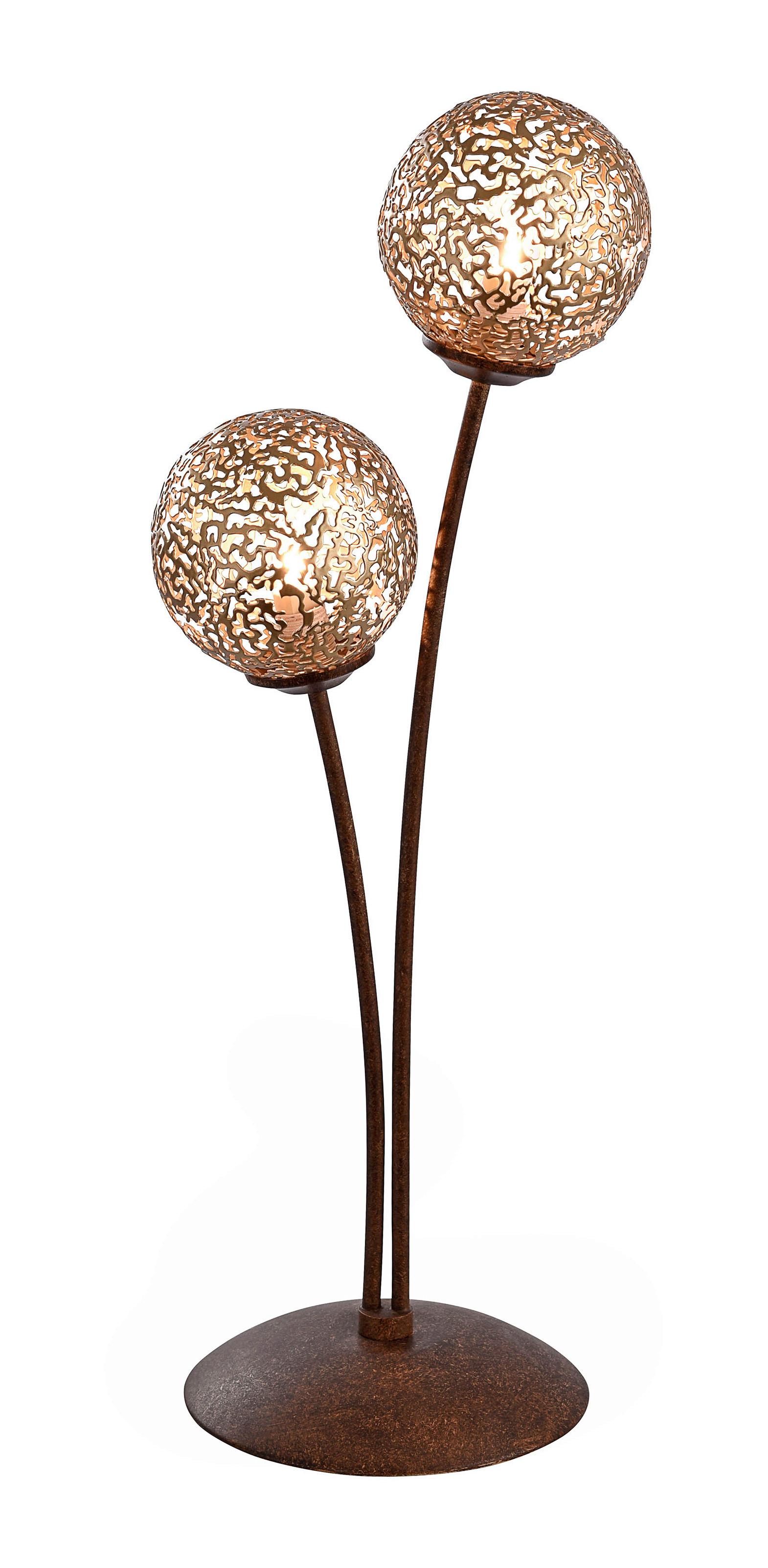 LAMPA STOŁOWA 4032-48 GRETA - kolor rdzawy/kolor złoty, Lifestyle, metal (17/17/53cm) - Paul Neuhaus