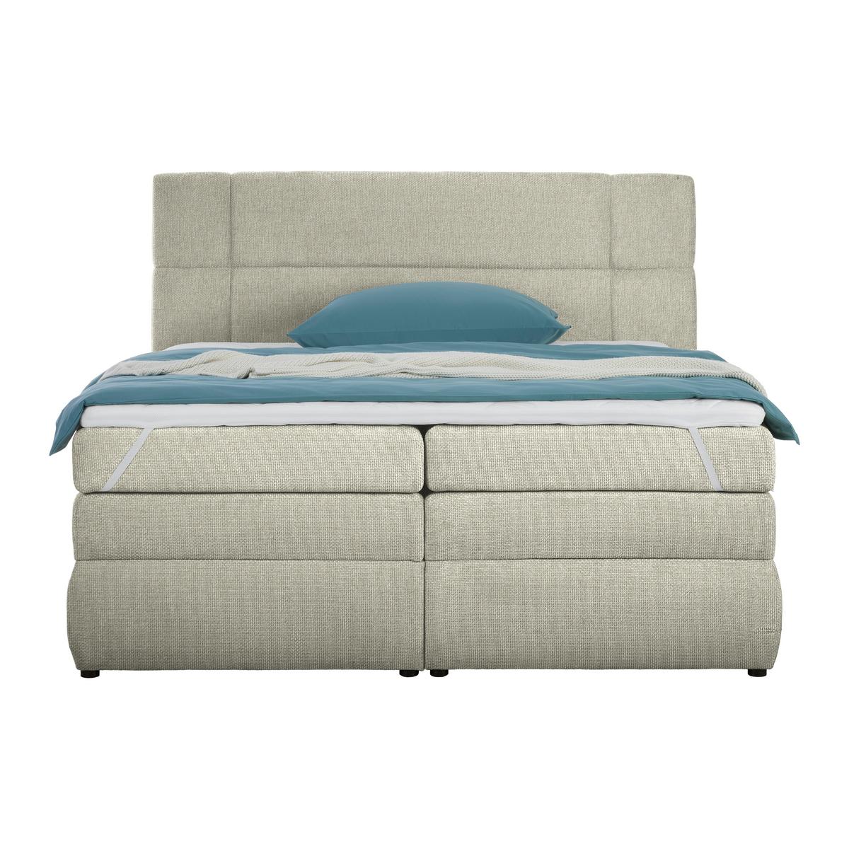 Boxspring Krevet Palace - svijetlo siva, Konvencionalno, tekstil/plastika (160/200cm) - Premium Living