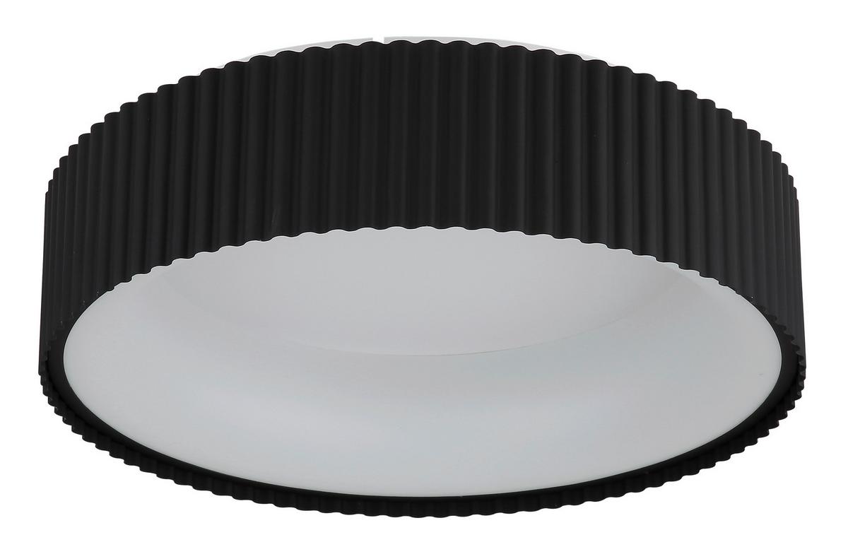 LED-DECKENLEUCHTE 15924DS KEMP - Weiss/Schwarz, Basics, Kunststoff/Metall (46/13cm) - Globo
