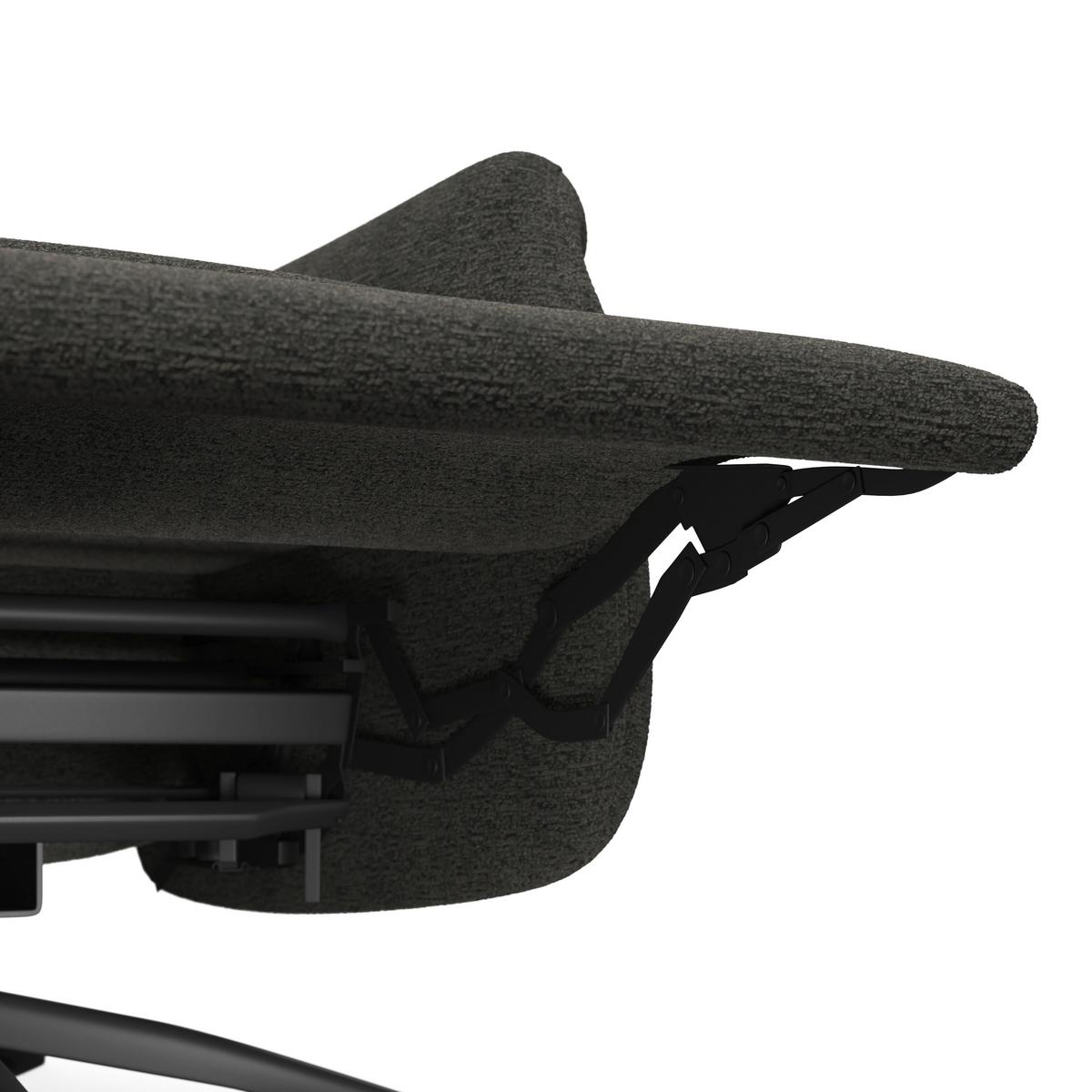 Elektrischer Relaxsessel Alice mit Liege- und Relaxfunktion - Dunkelgrau/Schwarz, MODERN, Holz/Textil (76/110/90cm) - Bessagi Home