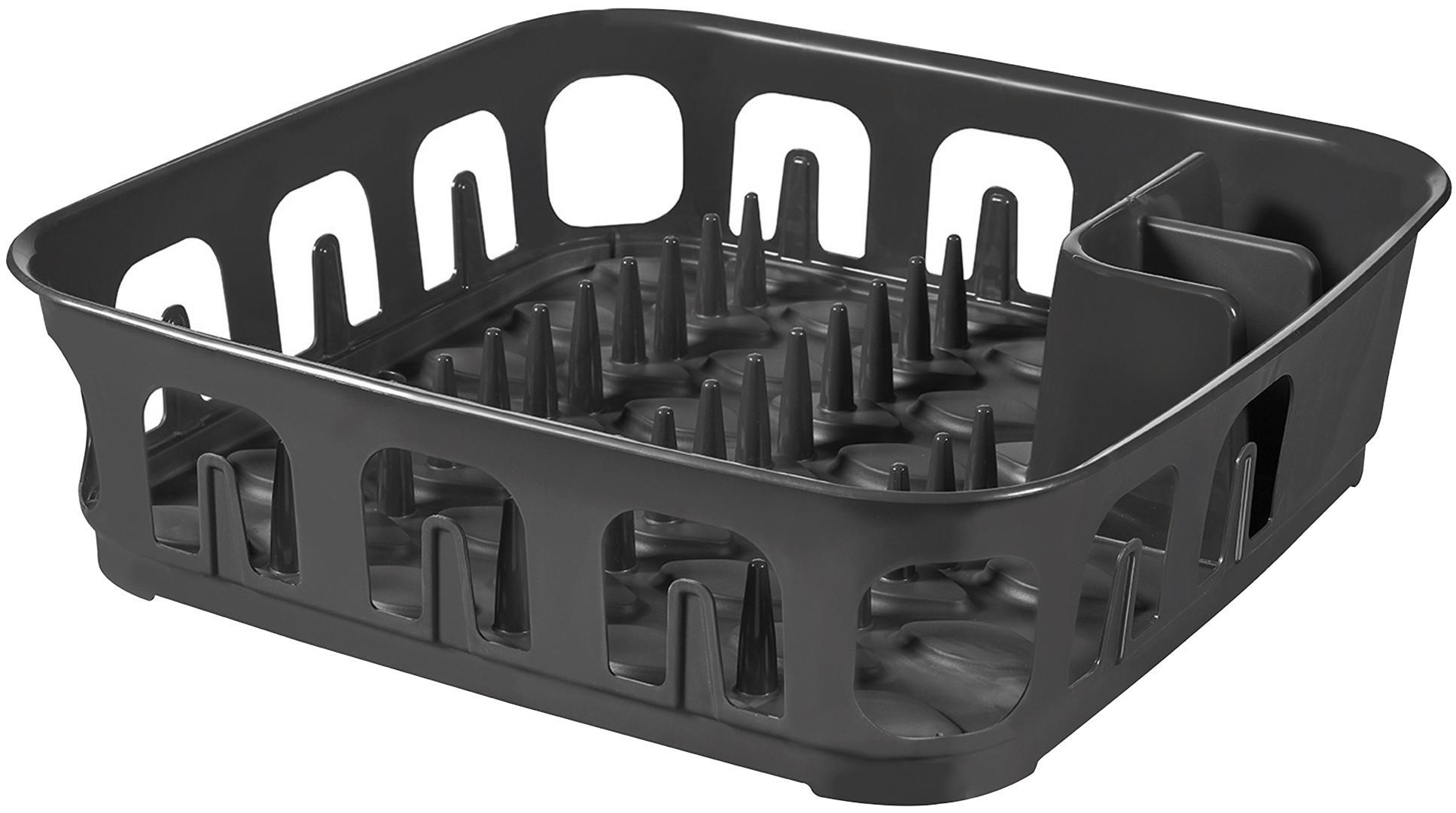 Edényszárító Essentials - sötétszürke, műanyag (39,1/39,1/10,9cm)