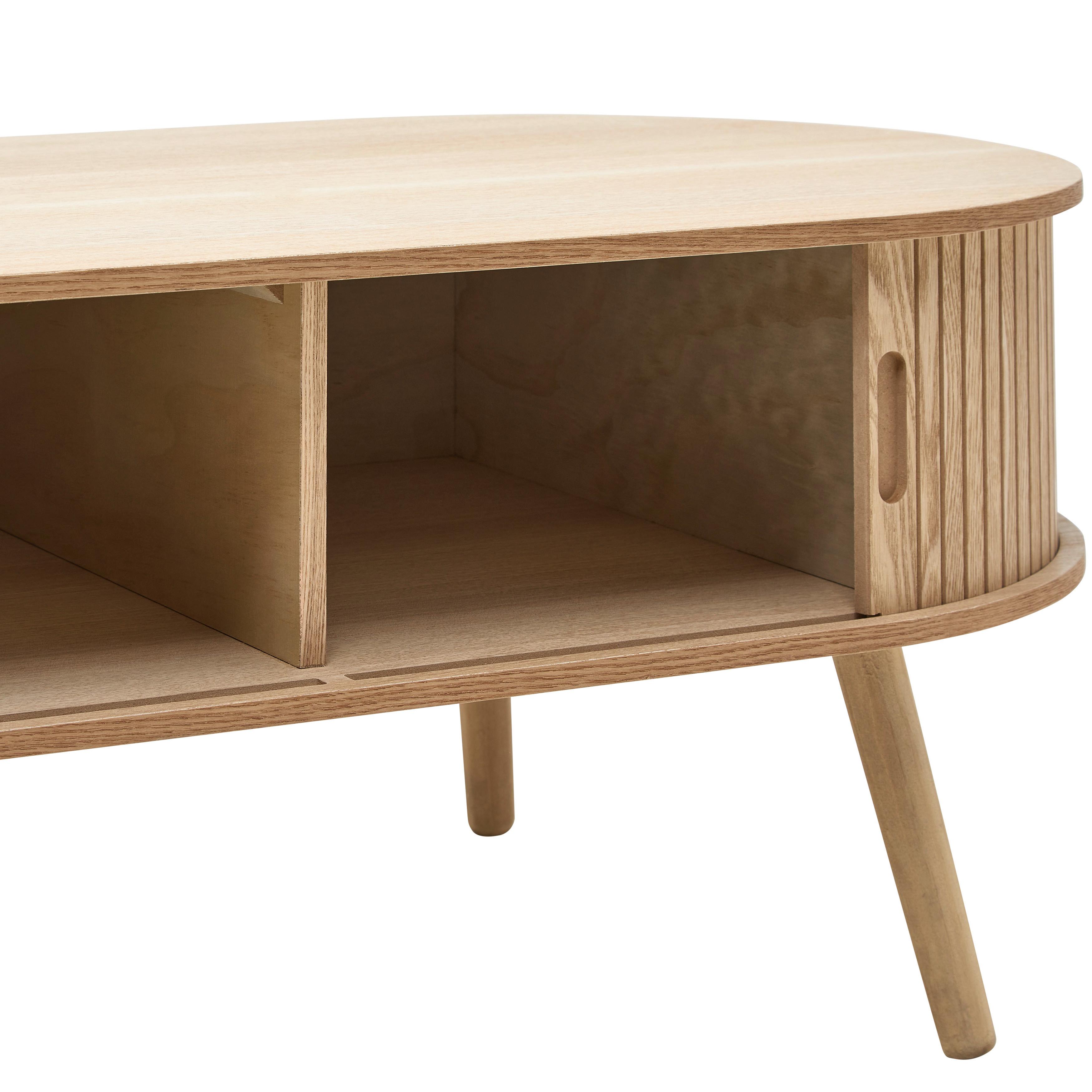 SOFFBORD SKANDY II - naturfärgad, Klassisk, trämaterial/trä (100/50/40cm) - Premium Living