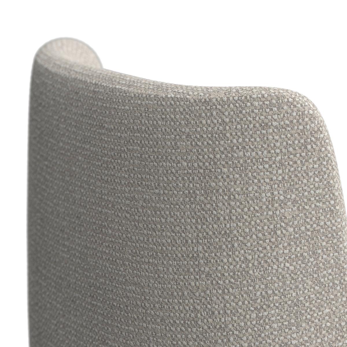 Stuhl Liara Hellgrau Webstoff Gepolstert - Hellgrau/Schwarz, MODERN, Holz/Textil (52/81,5/57cm) - Bessagi Home