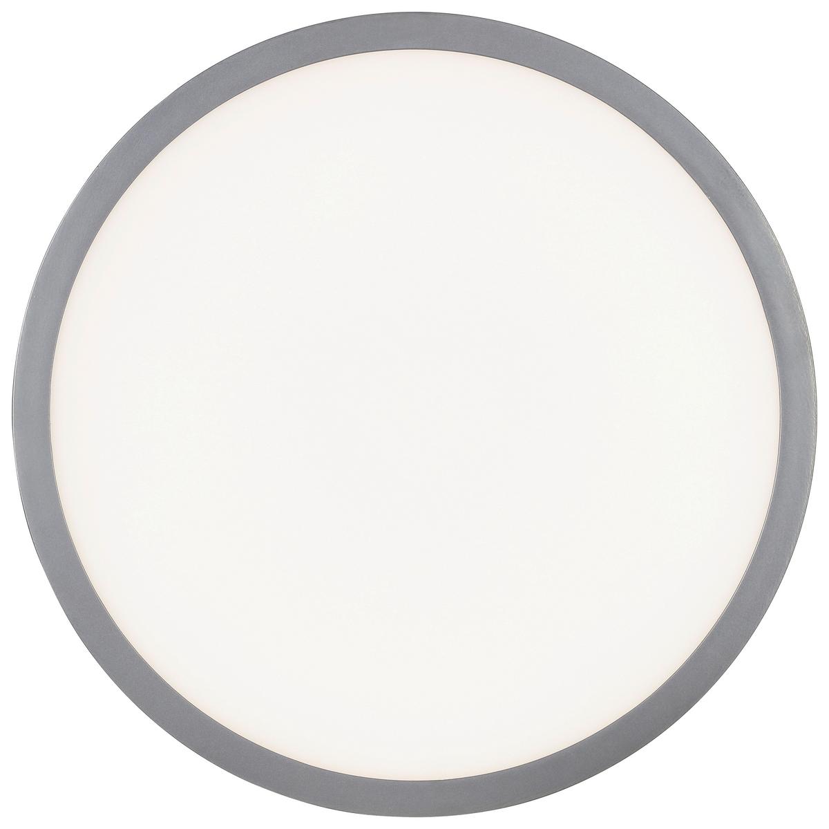 LED-Deckenleuchte Imo Silber/Weiss max. 24 Watt - Weiss/Silberfarben, Romantik / Landhaus, Kunststoff/Metall (40/5cm) - Modern Living