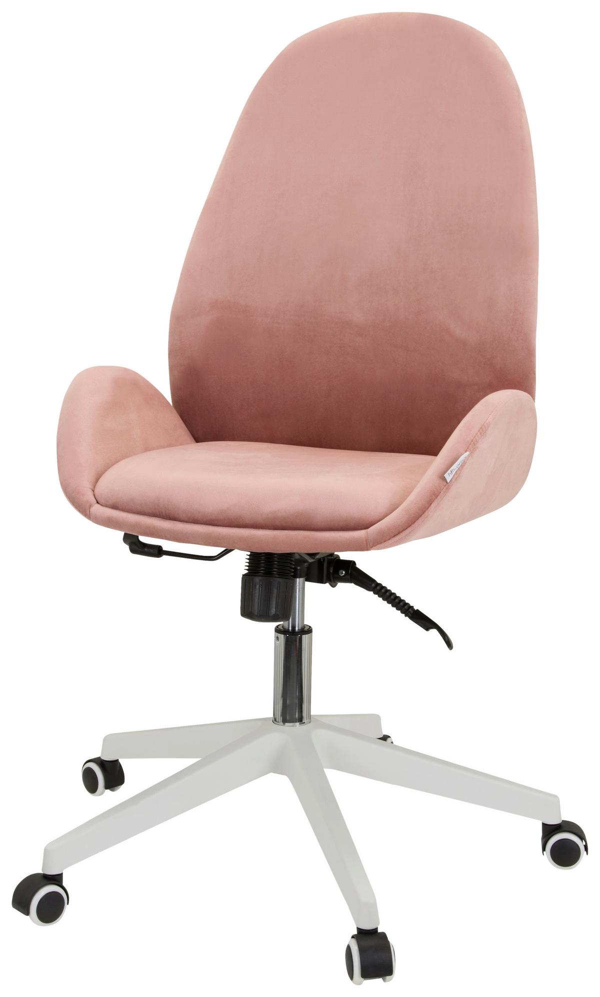 Vrtljivi Stol Avea, Roza - roza/bela, Basics, umetna masa/tekstil (56/104/58cm) - MID.YOU