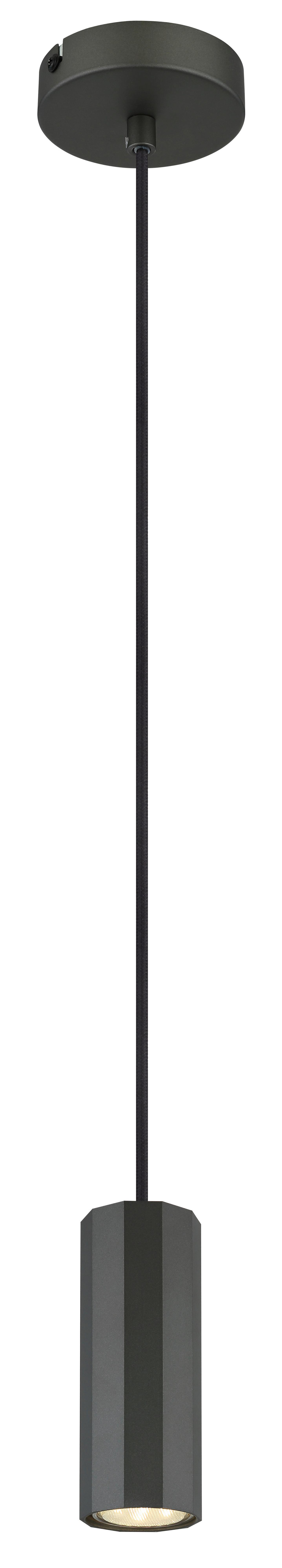 HÄNGELEUCHTE 57918H - Grau, Design, Metall (10/120cm) - Globo