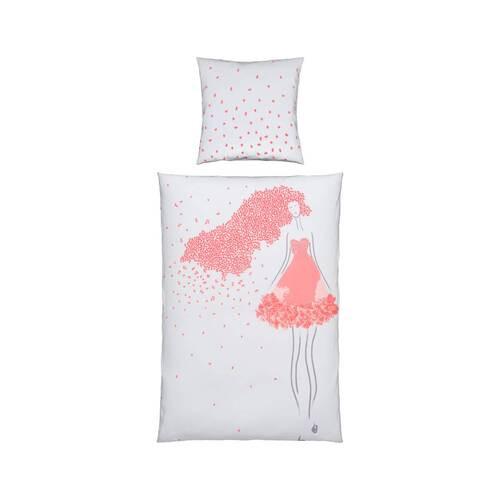 Ágyneműhuzat-garnitúra Ophelia - rózsaszín/fehér, Romantik / Landhaus, textil (140/200cm) - Bessagi Home
