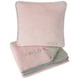 Okrasna Blazina Relax - roza/svetlo siva, Konvencionalno, tekstil (50/50cm) - Premium Living