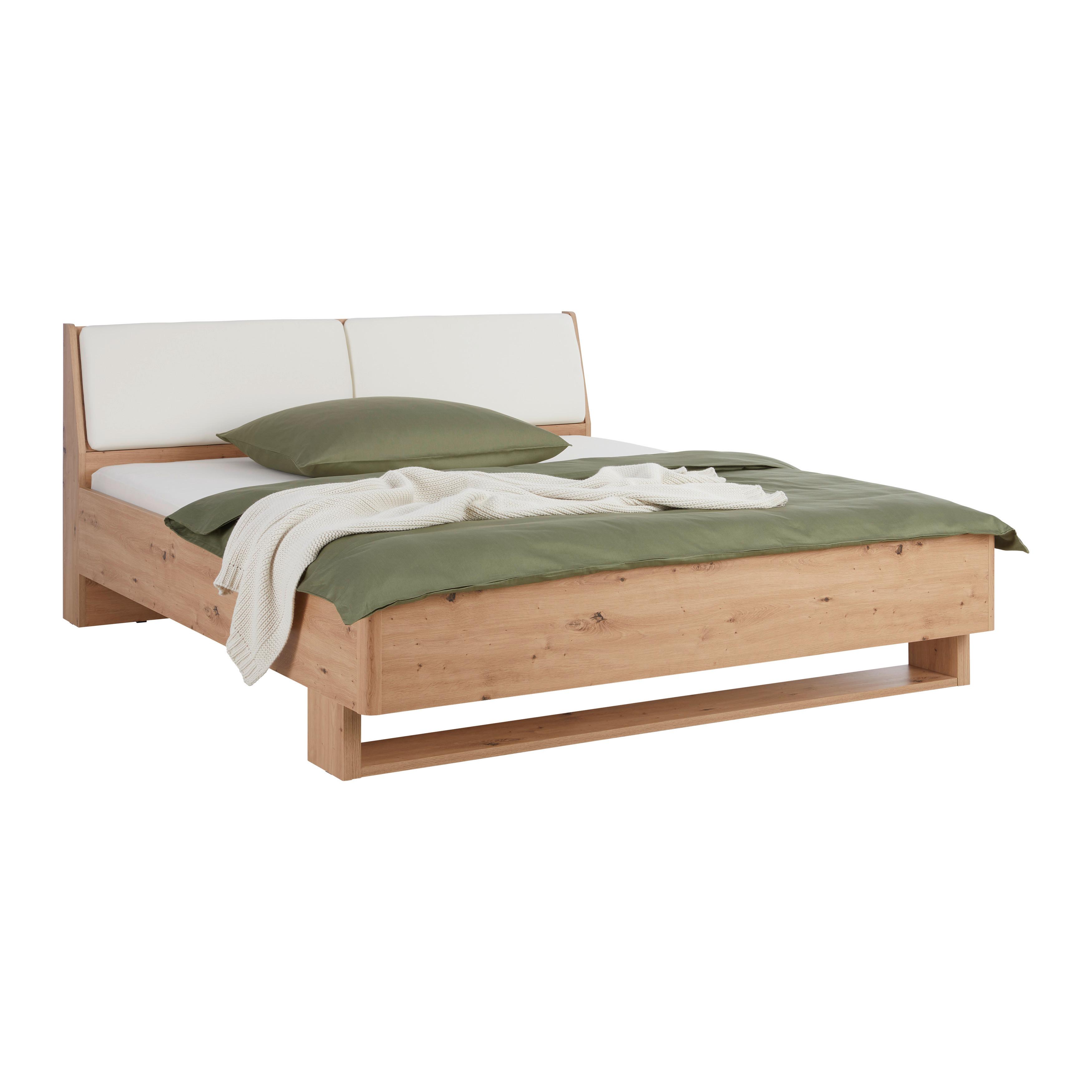 Bett In Eichefarben Ca. 180x200cm - Weiss/Eiche Artisan, Konventionell, Holzwerkstoff/Kunststoff (186,4/95,5/221,8cm) - Mömax