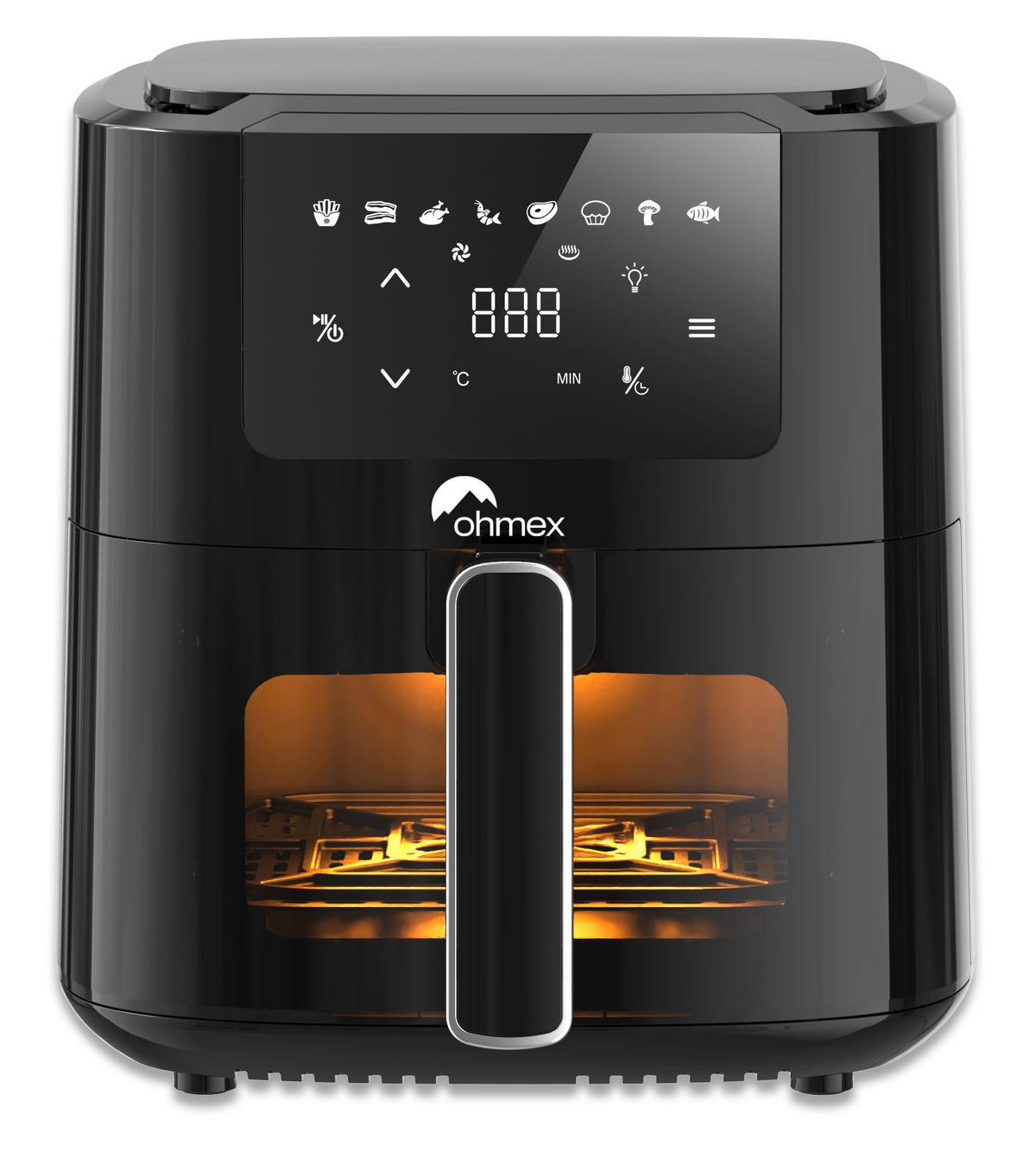 HEISSLUFTFRITTEUSE HEISSLUFTFRITEUSE - Schwarz Hochglanz, Kunststoff (33,3/27/28,8cm)