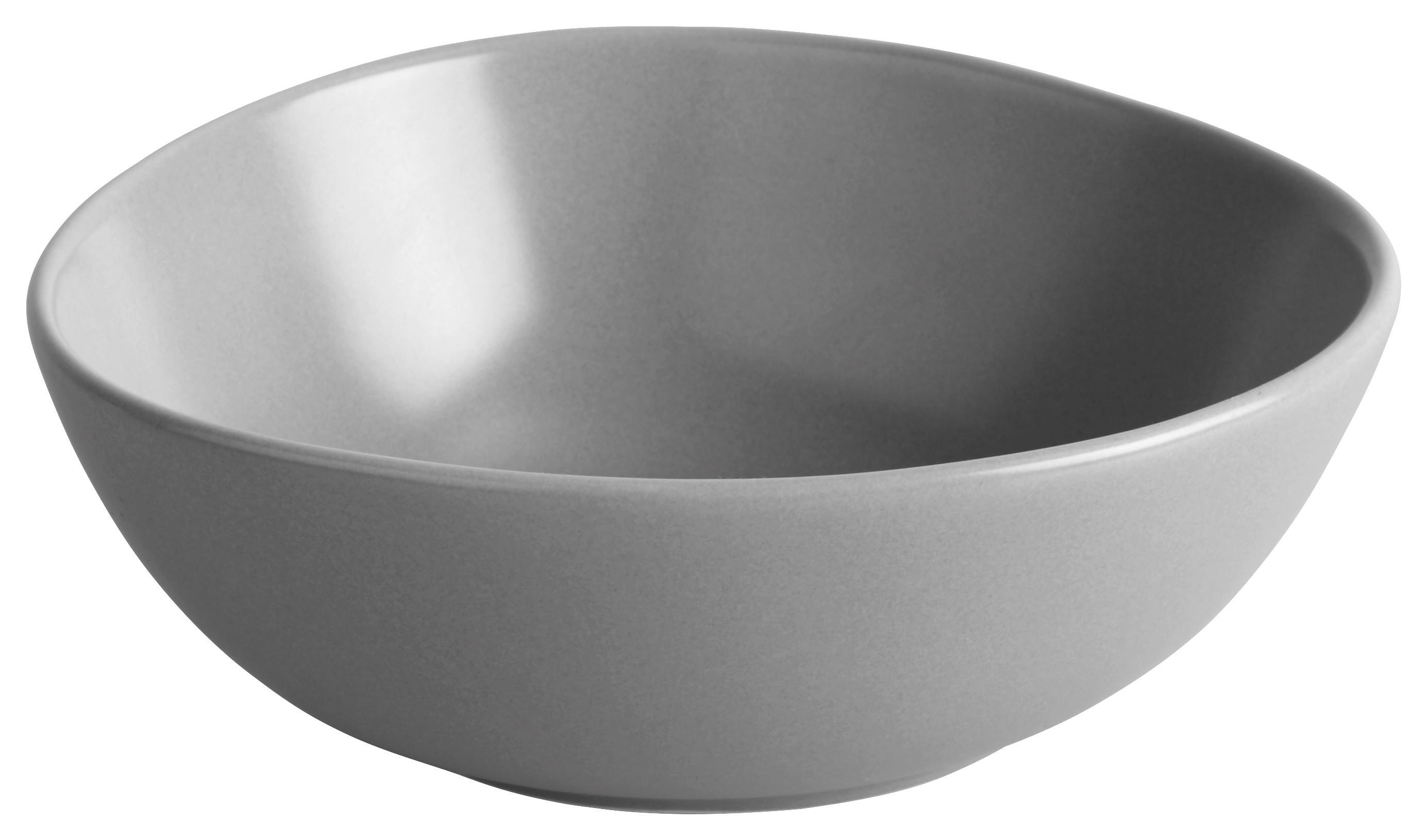 Müslischale Nele aus Steinzeug in Grau - Grau, MODERN, Keramik (15,6/13,8/5,5cm) - Premium Living