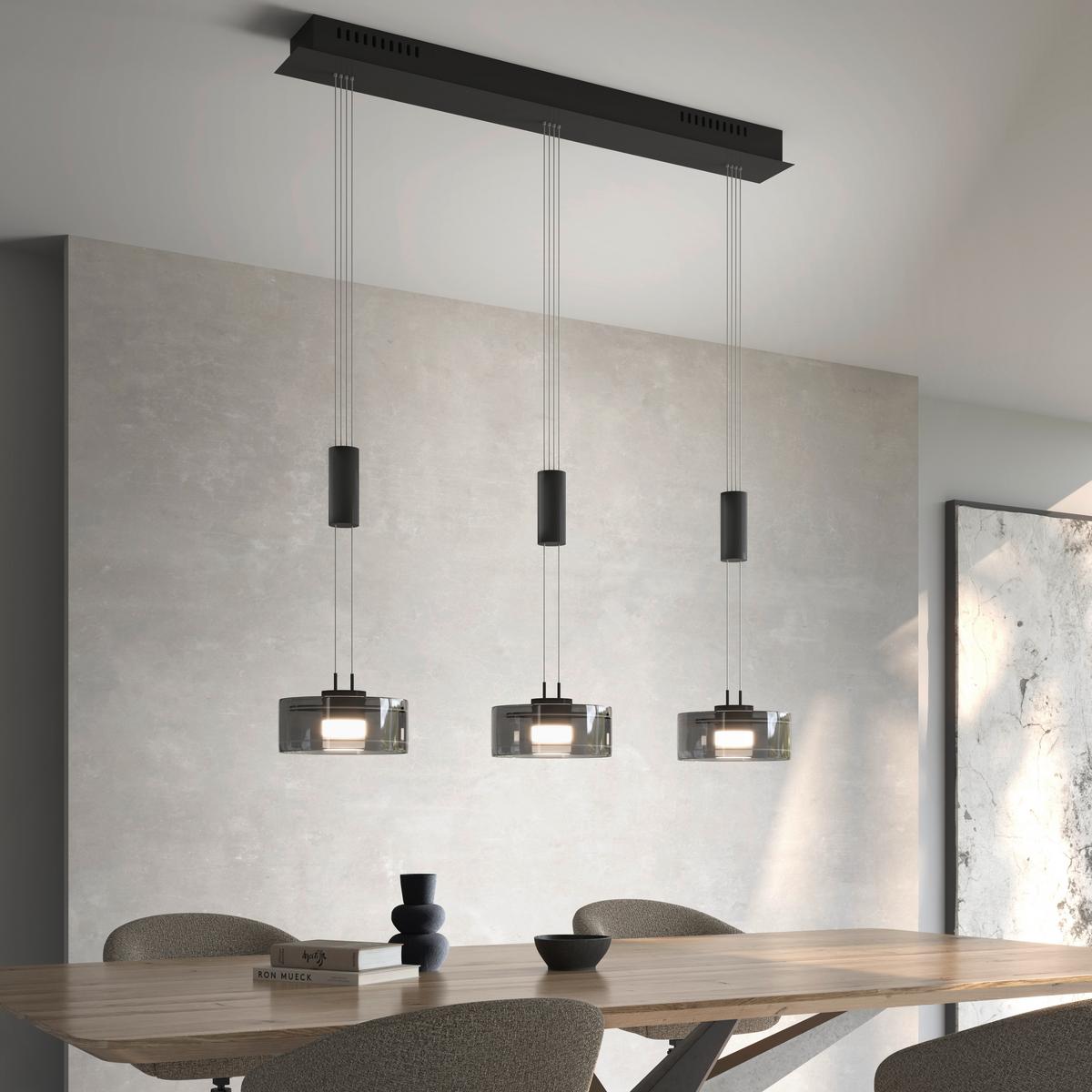 LAMPA WISZĄCA LED 61096 LAVIN - Design, metal/szkło (100/20/160cm) - Fischer & Honsel