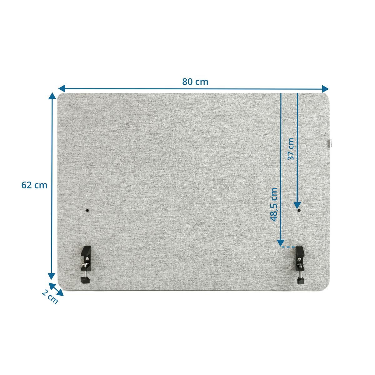 Pregradna Stena Flexmiut D Side, Svetlo Siva - svetlo siva, Basics, umetna masa/tekstil (80/62/2cm) - MID.YOU