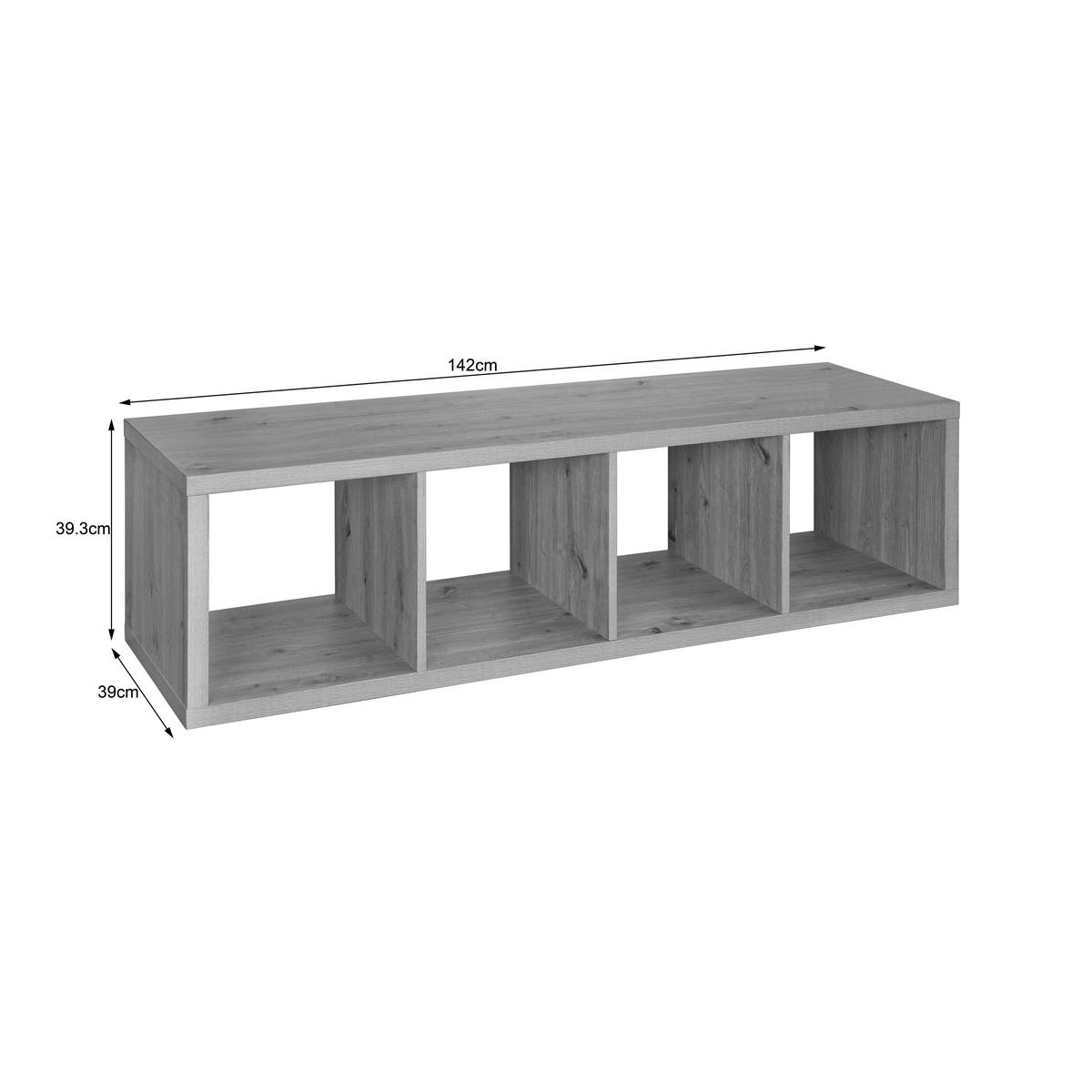 Polica Style Flex - hrast artisan, Konvencionalno, pločasti materijal (142/39,3/39cm) - Modern Living