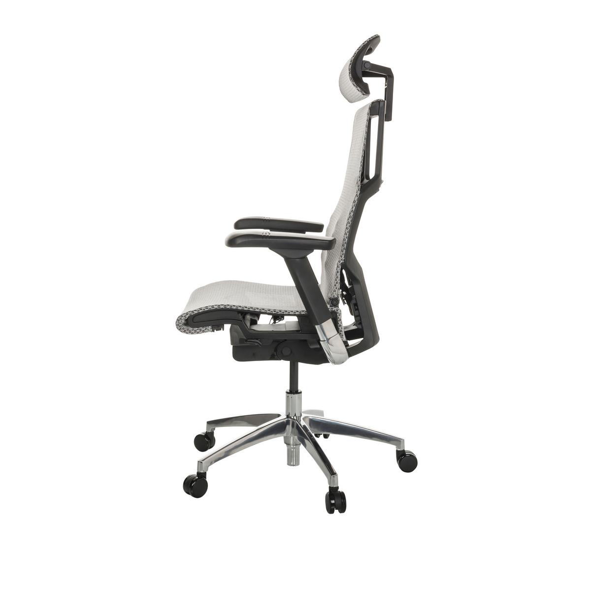 Pisarniški Stol Dynafit Ii, Svetlo Siva - srebrne barve/svetlo siva, Basics, kovina/umetna masa (67/119-135/60cm) - MID.YOU
