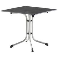 Gartenklapptisch Anthrazit/Graphitfarben - Anthrazit/Graphitfarben, MODERN, Holzwerkstoff/Metall (80/80/72cm) - Sieger