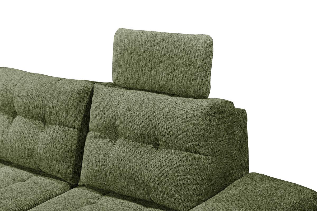 Wohnlandschaft Durban U ca. 218x324x170 cm Olivgrün - Schwarz/Olivgrün, KONVENTIONELL, Kunststoff/Textil (218/324/170cm) - MID.YOU